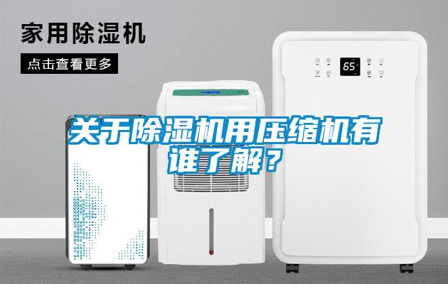 关于除湿机用压缩机有谁了解？