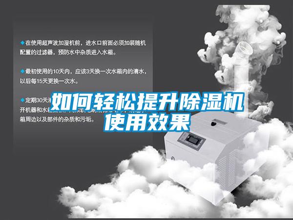 如何轻松提升除湿机使用效果