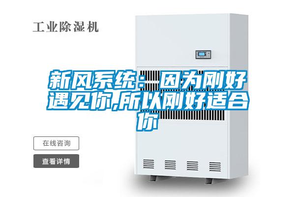 新风系统：因为刚好遇见你,所以刚好适合你