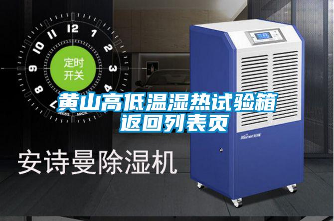 黄山高低温湿热试验箱 返回列表页