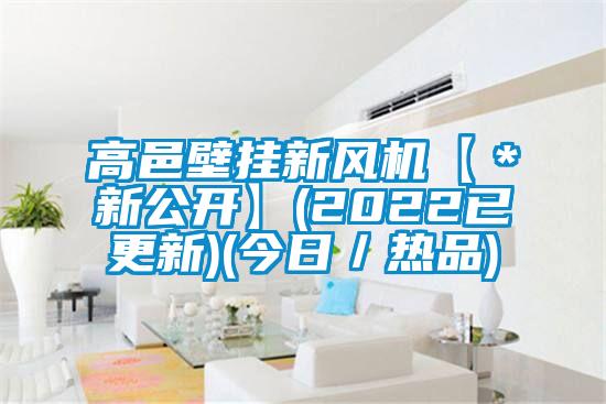 高邑壁挂新风机【＊新公开】(2022已更新)(今日／热品)