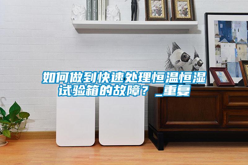 如何做到快速处理恒温恒湿试验箱的故障？_重复