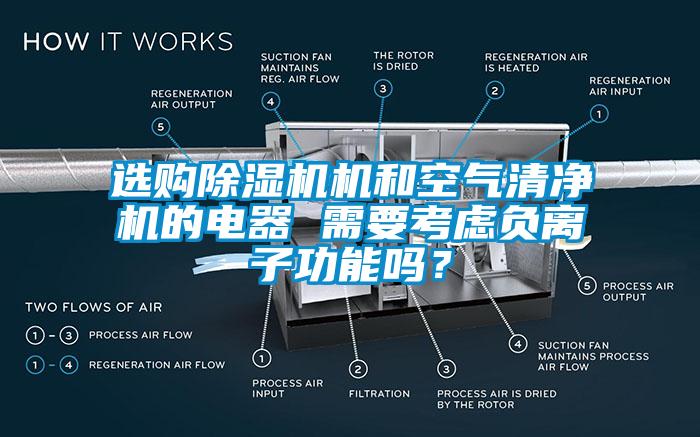 选购除湿机机和空气清净机的电器 需要考虑负离子功能吗？