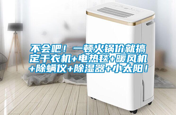 不会吧！一顿火锅价就搞定干衣机+电热毯+暖风机+除螨仪+除湿器+小太阳！