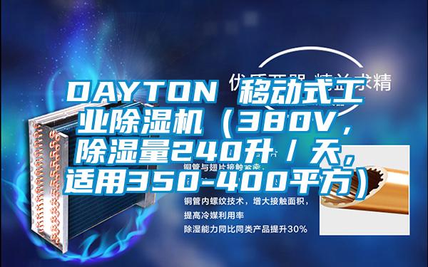 DAYTON 移动式工业除湿机（380V，除湿量240升／天，适用350-400平方）