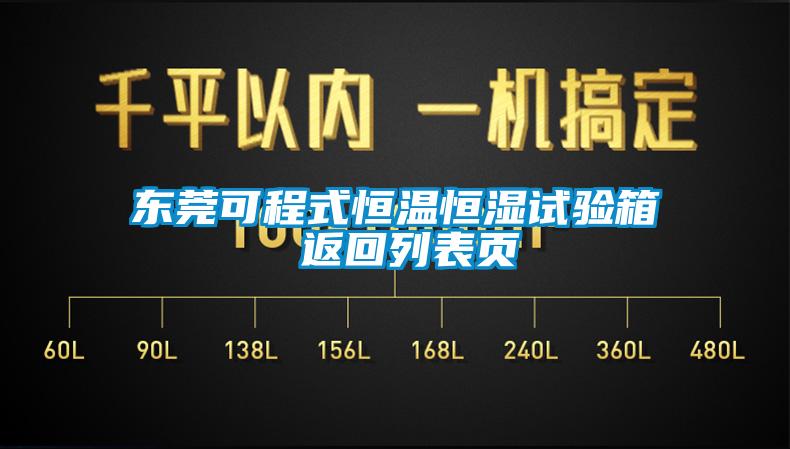 东莞可程式恒温恒湿试验箱 返回列表页