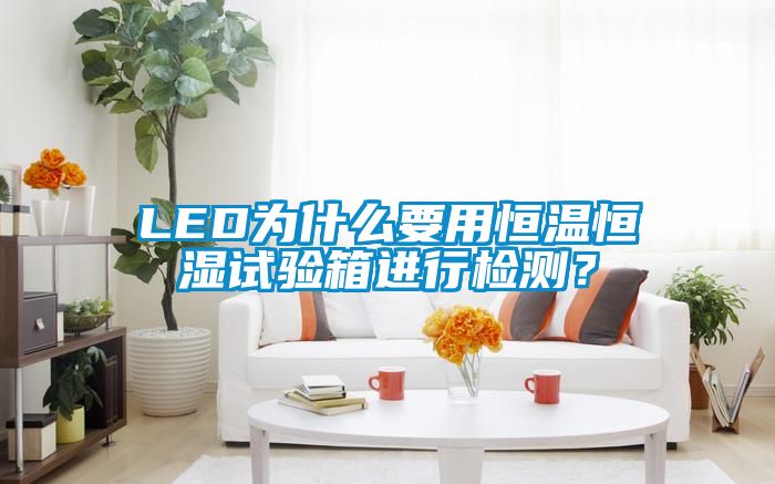 LED为什么要用恒温恒湿试验箱进行检测？