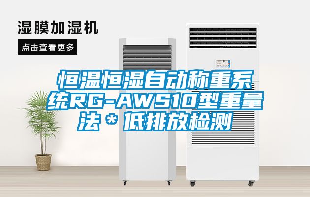 恒温恒湿自动称重系统RG-AWS10型重量法＊低排放检测