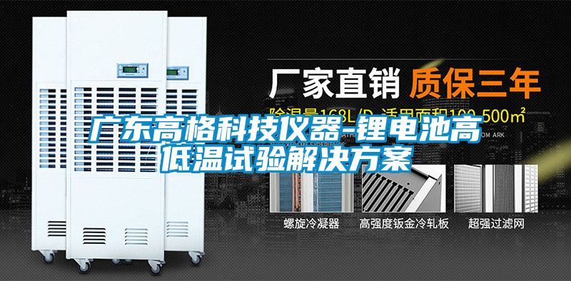 广东高格科技仪器-锂电池高低温试验解决方案